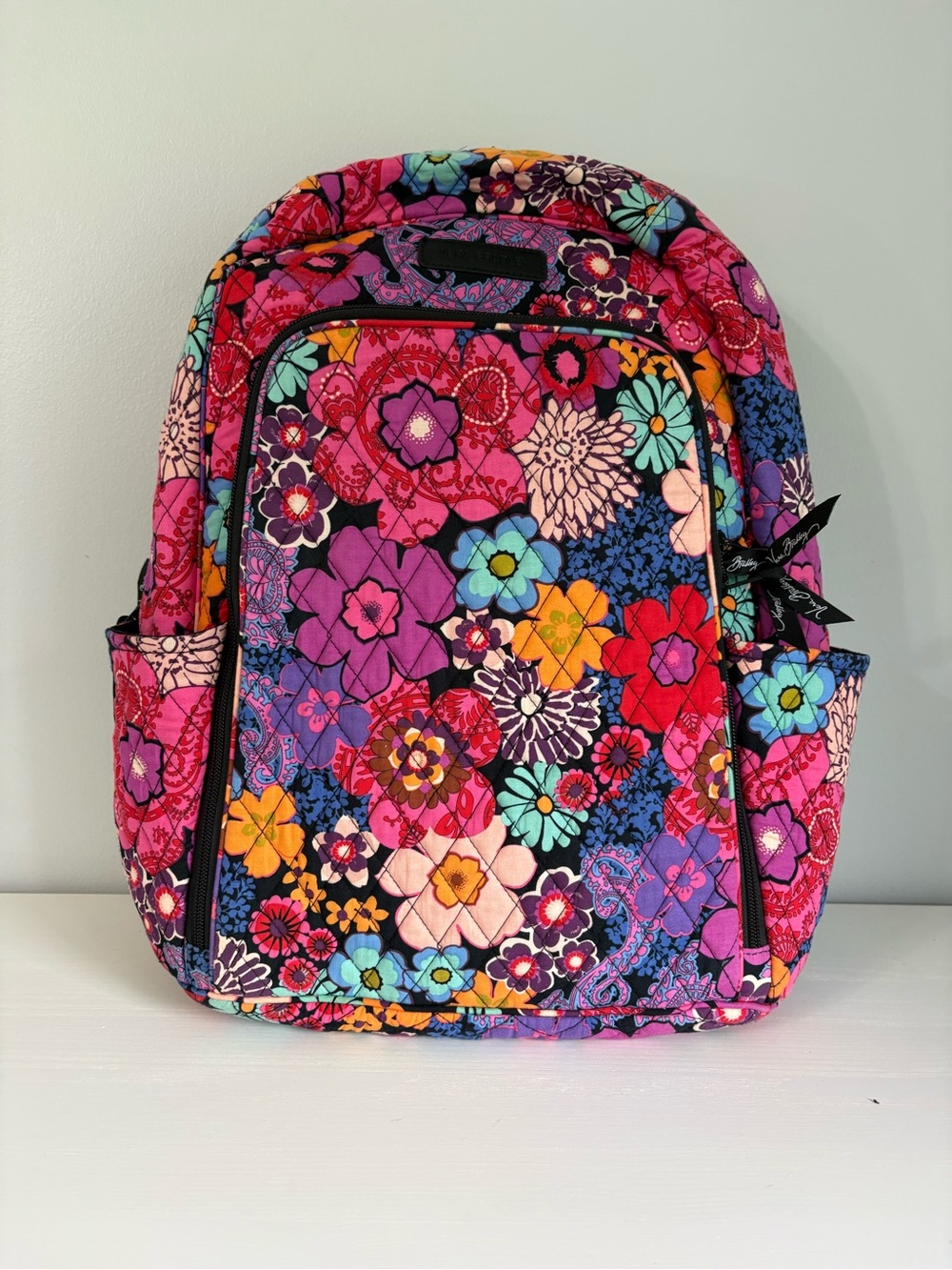 Vera Bradley Floral Quilted Backpack in Pink, Purple, Blue, Yellow, Red